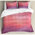 thumbnail image 1 of Ambesonne Coral Duvet Cover Set, Vanilla Sky, 2-Calking, Pale Pink Coral Lilac, 1 of 3