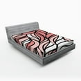thumbnail image 1 of Ambesonne Coral Fitted Sheet, Ombre Abstract Pattern, Queen Size, Coral, 1 of 3