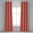 thumbnail image 1 of Ambesonne Coral Grommet Curtain, Moon and Stars Space, 50" x 72", Coral White, 1 of 6