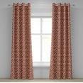 thumbnail image 1 of Ambesonne Coral Grommet Curtain, Nostalgic Gerbera Motifs, 50" x 96", Dark Coral Vermilion, 1 of 6