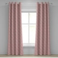 thumbnail image 1 of Ambesonne Coral Grommet Curtain, Vintage Roses Feminine, 50" x 96", Dark Coral Coconut, 1 of 6