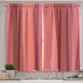 thumbnail image 1 of Ambesonne Coral Kitchen Curtains, Abstract Geometric Artwork, 55"x45", Burnt Sienna Redwood, 1 of 3