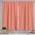 thumbnail image 1 of Ambesonne Coral Kitchen Curtains, Repeating Balloons Cartoon, 55"x24", Burnt Sienna and Pale Salmon, 1 of 3