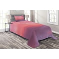 thumbnail image 1 of Ambesonne Coral Quilted Coverlet 2 Pcs, Vanilla Sky, Twin Size, Pale Pink Coral Lilac, 1 of 4