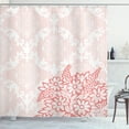 thumbnail image 1 of Ambesonne Coral Shower Curtain, Antique Royal Bouquet, 69"Wx84"L, Coral Pale Pink, 1 of 3