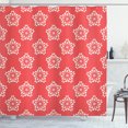 thumbnail image 1 of Ambesonne Coral Shower Curtain, Floral Victorian Shapes, 69"Wx84"L, Dark Coral, 1 of 3