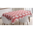 thumbnail image 1 of Ambesonne Coral Tablecloth Rectangular Table Cover, Retro Chevron Pattern, 60"x90", Coral Dark Coral White, 1 of 4