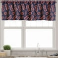 thumbnail image 1 of Ambesonne Coral and Navy Valance Pack of 2, Leafy Branch Pattern, 54"X12", Purple Coral, 1 of 3