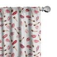 thumbnail image 1 of Ambesonne Cosmetics Curtains, Lipstick Kiss Makeup, Pair of 28"x84", Burgundy and Pink, 1 of 5