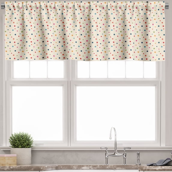 Ambesonne Cosmic Valance Pack of 2, Colorful Stars Stellar, 42"X12", Multicolor