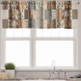 thumbnail image 1 of Ambesonne Cottagecore Window Valance, Modern Maximalist Leafy, 42" X 18", Sand Brown Pale Teal, 1 of 5
