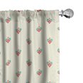 thumbnail image 1 of Ambesonne Country 4-Panel Curtains, Country Style Ornaments, 56"x84", Beige Teal Red, 1 of 4