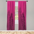 thumbnail image 1 of Ambesonne Country Curtains, Pine Trees Woodland Ombre, Pair of 28"x84", Hot Pink, 1 of 2