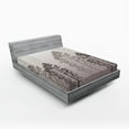 thumbnail image 1 of Ambesonne Country Fitted Sheet 2 Pcs Set, Wild Pine Forest Themed, Queen, Pale Mauve Taupe, 1 of 3