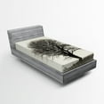 thumbnail image 1 of Ambesonne Country Fitted Sheet, Branch Tree Field, Twin XL Size, Ivory Dark Grey, 1 of 2