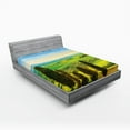 thumbnail image 1 of Ambesonne Country Fitted Sheet, Rural Sunset in Italy, Queen Size, Blue Green, 1 of 3
