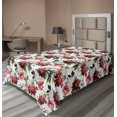 thumbnail image 1 of Ambesonne Country Flat Sheet, Watercolor Pink Roses, Twin Size, Dark Coral Maroon, 1 of 1