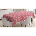 thumbnail image 1 of Ambesonne Country Home Tablecloth Rectangular Table Cover, Daisies Composition, 60"x84", Teal Pink White, 1 of 4
