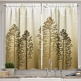 thumbnail image 1 of Ambesonne Country Kitchen Curtains, Forest Ombre Wildlife Pines, 55"x36", Sand Brown, 1 of 1
