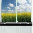 thumbnail image 1 of Ambesonne Country Kitchen Curtains, Rape Field Germany, 55"x39", Yellow Green Blue, 1 of 2