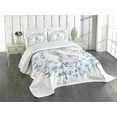 thumbnail image 1 of Ambesonne Country Quilted Bedspread Set 3 Pcs, Rabbit Portrait, Queen Size, Blue Grey White, 1 of 5