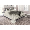 thumbnail image 1 of Ambesonne Country Quilted Coverlet 3 Pcs, Branch Tree Field, Queen Size, Ivory Dark Grey, 1 of 2