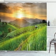 thumbnail image 1 of Ambesonne Country Shower Curtain, Green Farm Landscape, 69"Wx75"L, Multicolor, 1 of 3
