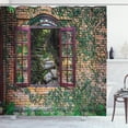 thumbnail image 1 of Ambesonne Country Shower Curtain, House Forest Wall, 69"Wx84"L, Multicolor, 1 of 3