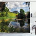 thumbnail image 1 of Ambesonne Country Shower Curtain, Lake by Meadow Rural, 69"Wx84"L, Multicolor, 1 of 3
