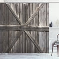 thumbnail image 1 of Ambesonne Country Shower Curtain, Old Door Rustic Life, 69"Wx75"L, Taupe, 1 of 2