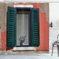 thumbnail image 1 of Ambesonne Country Shower Curtain, Old Italian Stone House, 69"Wx70"L, Green Grey Red, 1 of 4