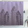 thumbnail image 1 of Ambesonne Country Shower Curtain, Pine Trees Woodland Ombre, 69"Wx84"L, Pale Lavender, 1 of 4