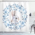 thumbnail image 1 of Ambesonne Country Shower Curtain, Rabbit Portrait, 69"Wx70"L, Blue Grey White, 1 of 4
