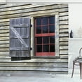 thumbnail image 1 of Ambesonne Country Shower Curtain, Village Cottage Shutter, 69"Wx84"L, Red Brown, 1 of 5