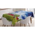 thumbnail image 1 of Ambesonne Country Tablecloth Rectangular Table Cover, Warehouse Barn Scenery, 60"x84", Apple Green White, 1 of 4