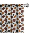 thumbnail image 1 of Ambesonne Cow Print Curtains, Abstract Cow Hide, Pair of 28"x84", White Brown Black, 1 of 5