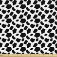 thumbnail image 1 of Ambesonne Cow Print Fabric by the Yard Upholstery, Cow Skin with Spots, 5 Yards, White Black, 1 of 4