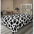 thumbnail image 1 of Ambesonne Cow Print Flat Sheet, Cow Skin with Spots, Twin Size, White Black, 1 of 1