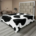 thumbnail image 1 of Ambesonne Cow Print Flat Sheet, White Cow Hide Barn, California King, Black White, 1 of 1