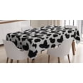 thumbnail image 1 of Ambesonne Cow Print Tablecloth Rectangular Table Cover, Cow Hide Black Spots, 60"x90", Charcoal Grey White, 1 of 4