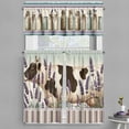 thumbnail image 1 of Ambesonne Cow Valance & Curtain 3 Pcs Set, Purplish Flowers Bottles Print, 55"x45", Lavender Eggshell Mauve, 1 of 7