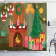 thumbnail image 1 of Ambesonne Cozy Shower Curtain, Cartoon Christmas Night Art, 69"Wx70"L, Multicolor, 1 of 3