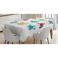 thumbnail image 1 of Ambesonne Crabs Tablecloth Rectangular Table Cover, Cheery Cartoon Style, 60"x90", Multicolor, 1 of 4