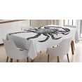 thumbnail image 1 of Ambesonne Crabs Tablecloth Rectangular Table Cover, Crustacean Family Art, 60"x84", Black White, 1 of 4