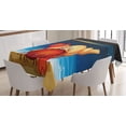 thumbnail image 1 of Ambesonne Crabs Tablecloth Rectangular Table Cover, Marine Life Lighthouse, 52"x70", Multicolor, 1 of 4