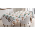 thumbnail image 1 of Ambesonne Crabs Tablecloth Rectangular Table Cover, Watercolor Animal Pattern, 60"x90", Pale Orange Turquoise, 1 of 4