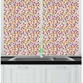thumbnail image 1 of Ambesonne Cranberry Kitchen Curtains, Cloudberry Fresh Fruits, 55"x39", Multicolor, 1 of 2