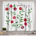 thumbnail image 1 of Ambesonne Cranberry Kitchen Curtains, Meadow Branches Flourish, 55"x39", Jade Green Ruby Maroon, 1 of 2