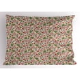 thumbnail image 1 of Ambesonne Cranberry Pillow Sham, Flower Blooms Branches, 36" X 20", Multicolor, 1 of 2