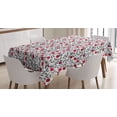 thumbnail image 1 of Ambesonne Cranberry Tablecloth Rectangular Table Cover, Springtime Berry Foliage, 60"x90", Grey Pink and Maroon, 1 of 4